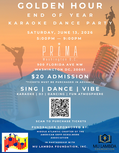 Karaoke Event Flyer w/ link to purchase tickets